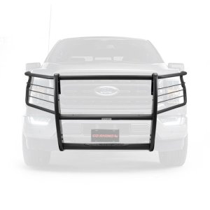 Ford F-150 Grille Guard - Front - Go Rhino - 3100 Series StepGuard with Brush Guards - Textured Black - `21-`24